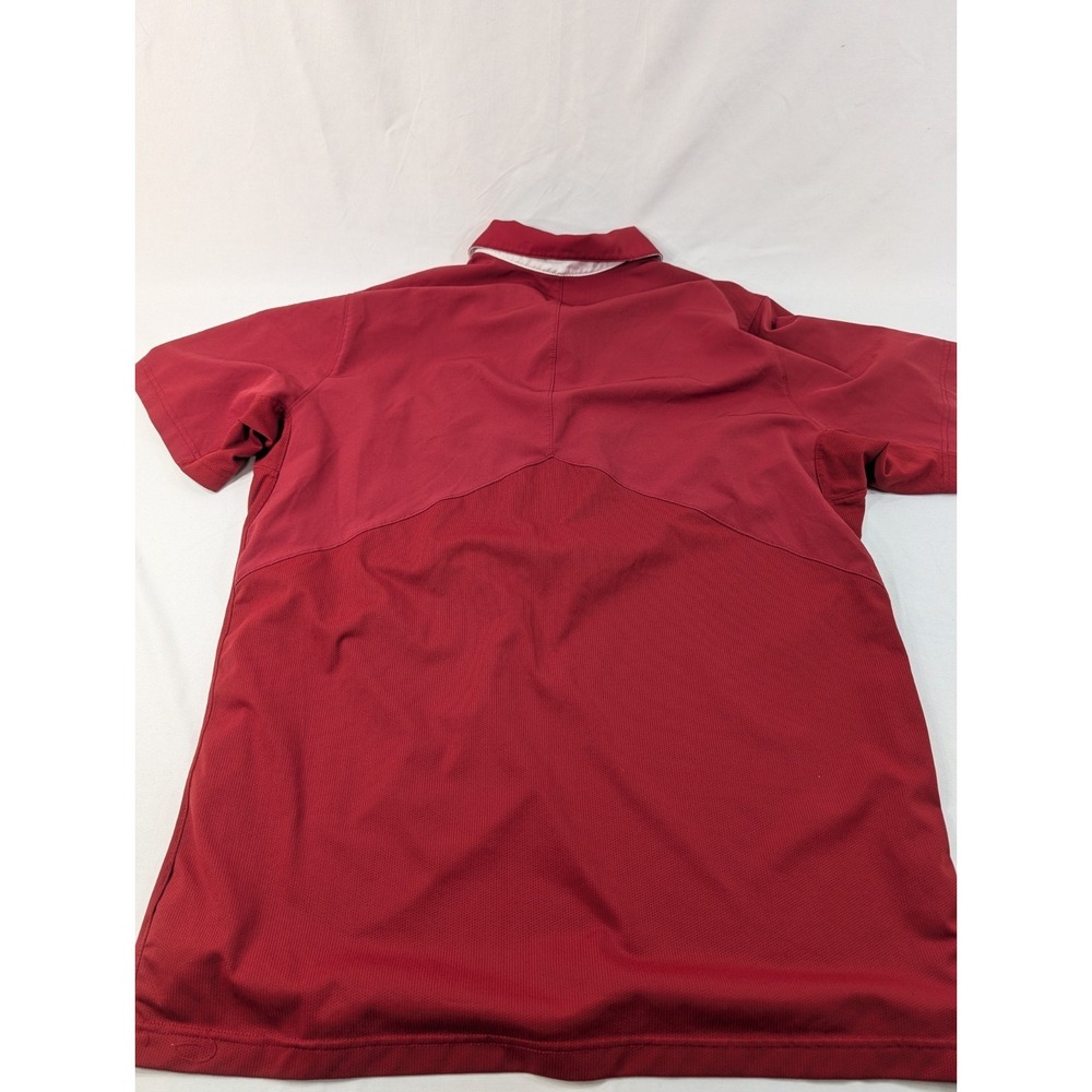 Nike Oklahoma Sooners OU Men's Dri-Fit Polo Size XL Two Tone Maroon Excellent - Picture 9 of 9